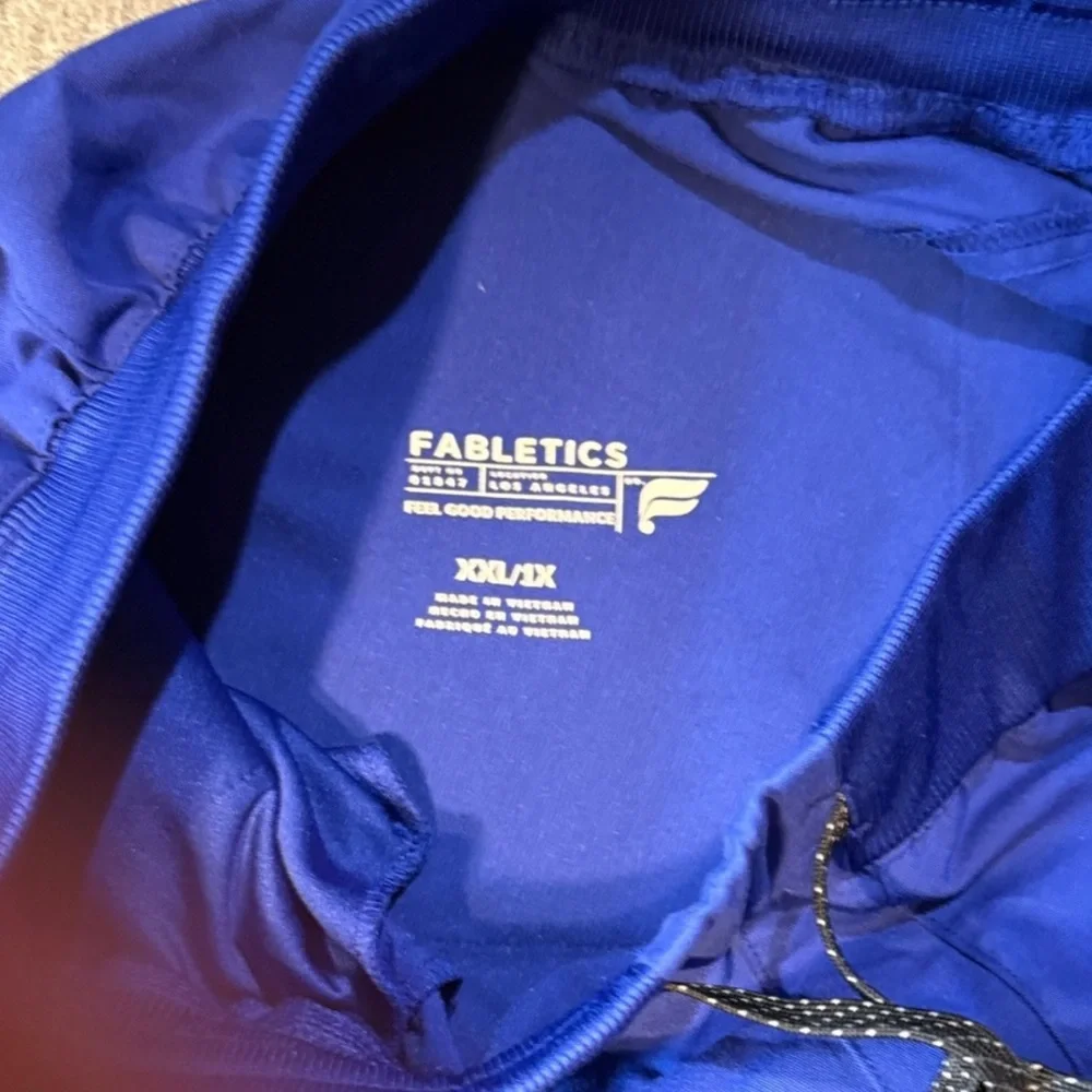 Fabletics Royal Blue Scrub Set XXL Top + XXL Pants Stretch Medical - Picture 5 of 5